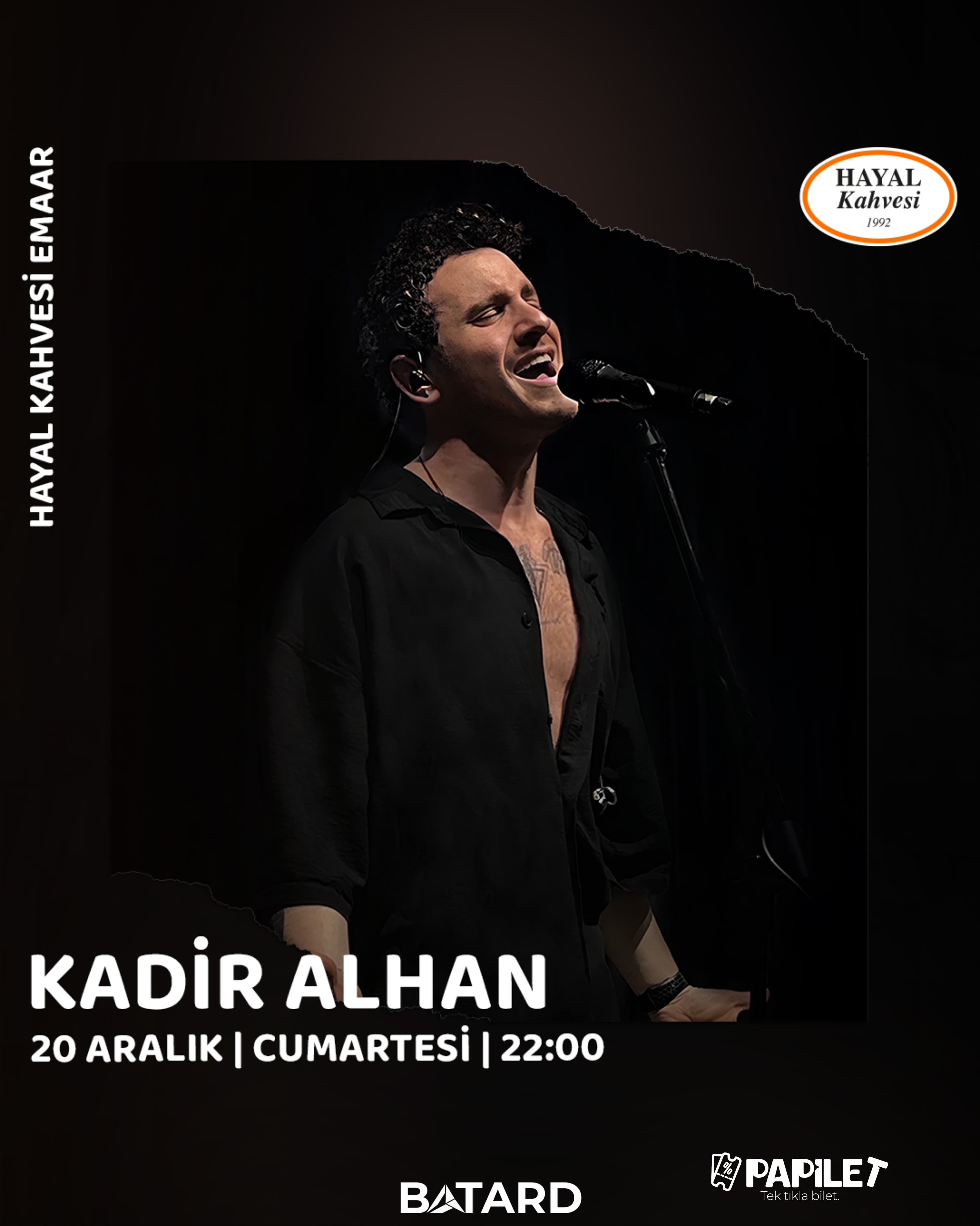 Papilet Etkinlik: Kadir Alhan Konser - Bilet Satın Al