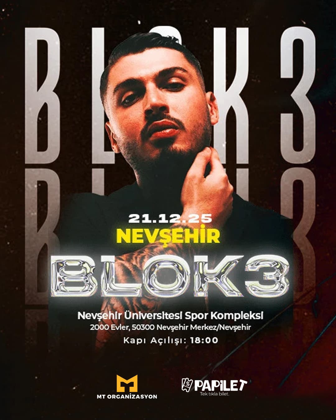 Papilet Etkinlik: Blok3 Nevşehir Konseri - Bilet Satın Al