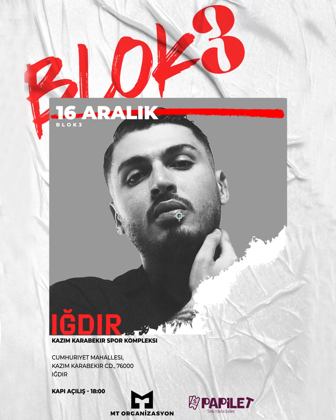 Papilet Etkinlik: Blok3 Iğdır Konseri - Bilet Satın Al