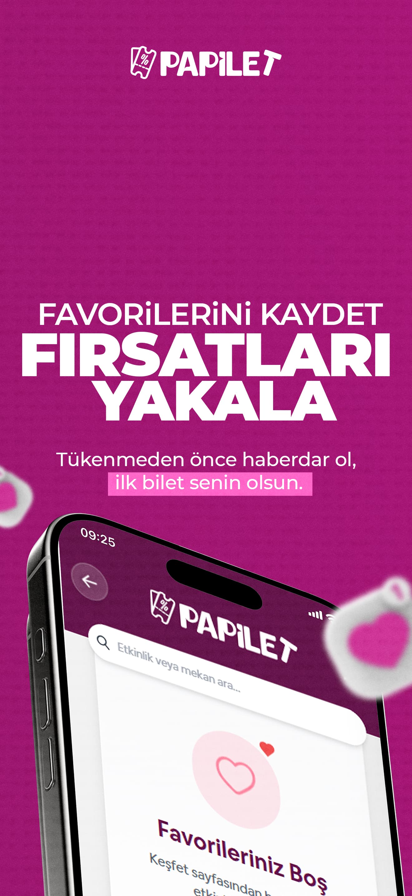 Papilet mobil uygulama banner 8