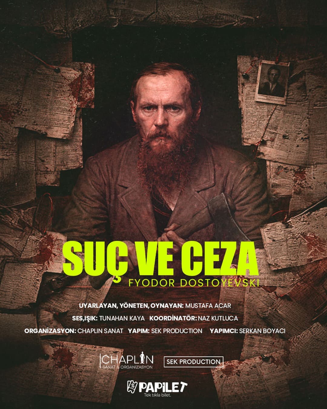 Papilet Etkinlik: SUÇ VE CEZA - Bilet Satın Al