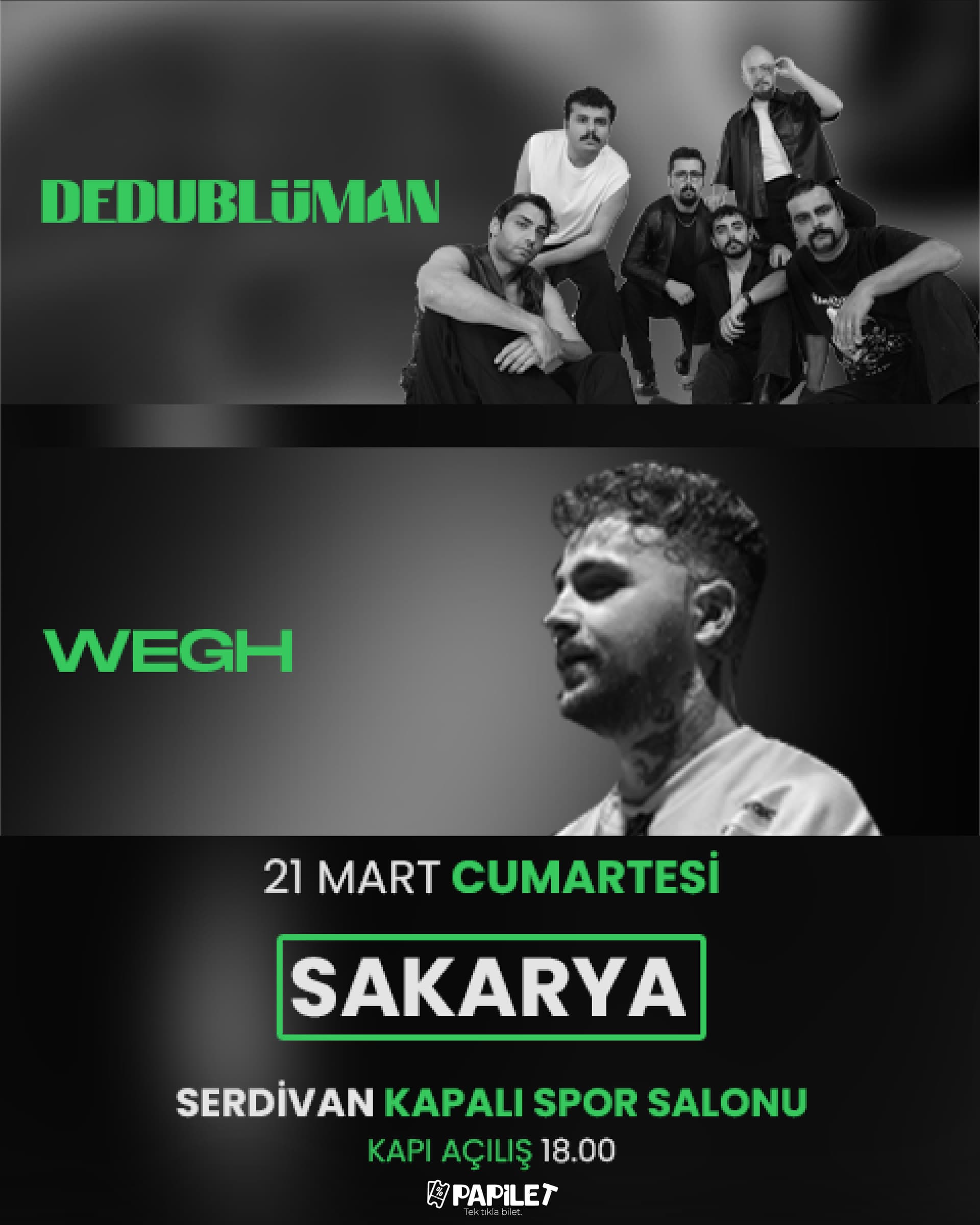 Papilet Etkinlik: Dedublüman - Wegh Konseri - Bilet Satın Al