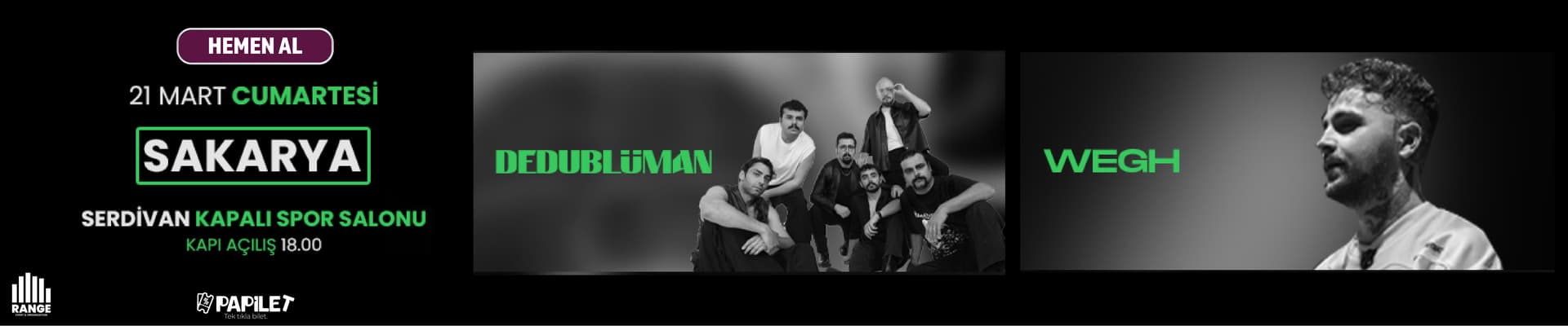 Papilet Etkinlik: DEDUBLÜMAN - Bilet Satın Al