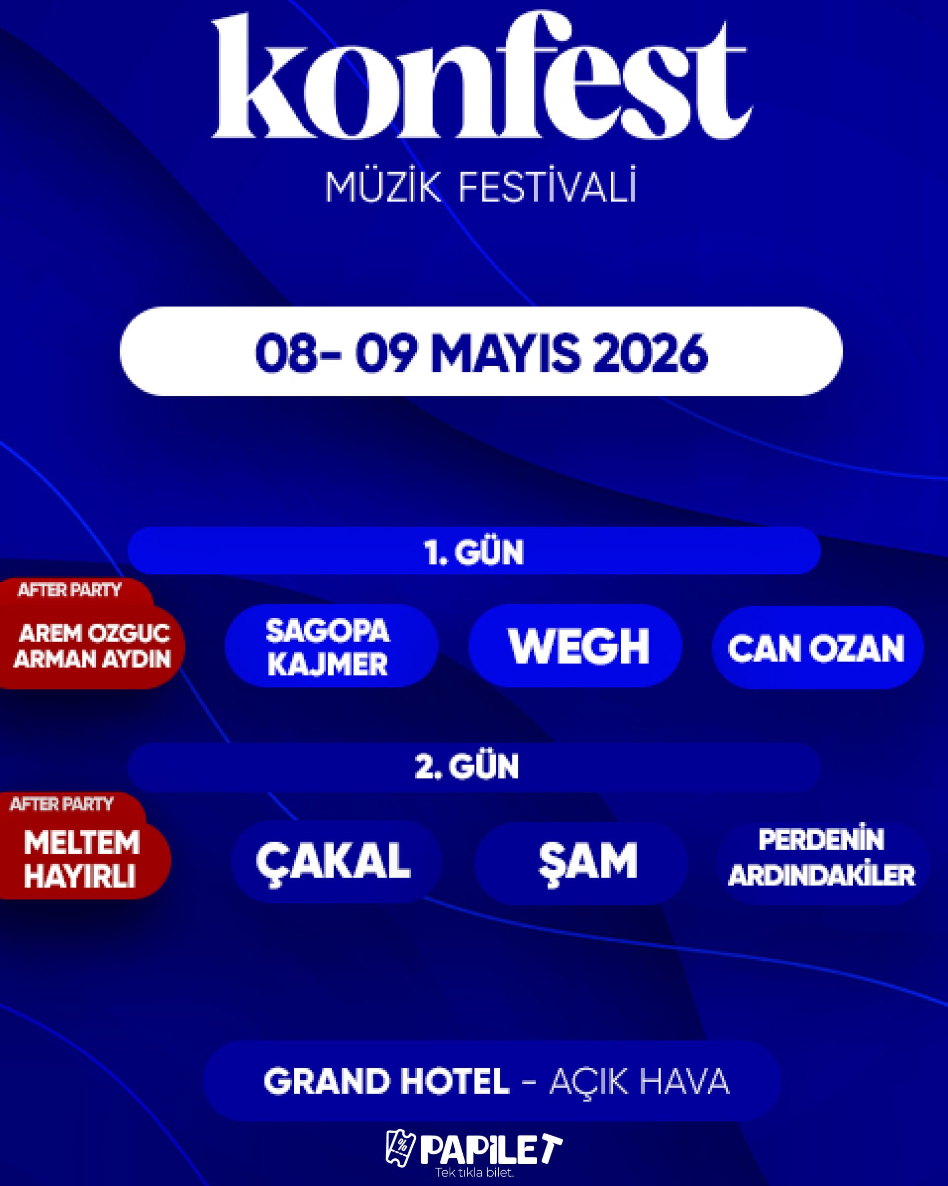 Papilet Etkinlik: Konfest - Müzik Festivali  - Bilet Satın Al