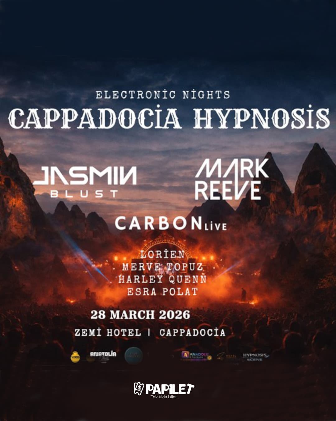 Papilet Etkinlik: Cappadocia Hpynosis - Bilet Satın Al