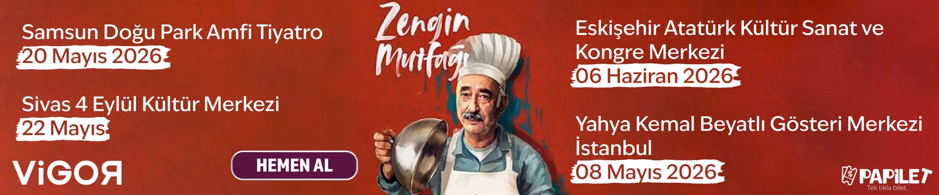 Papilet Etkinlik: ZENGİN MUTFAĞI - Bilet Satın Al