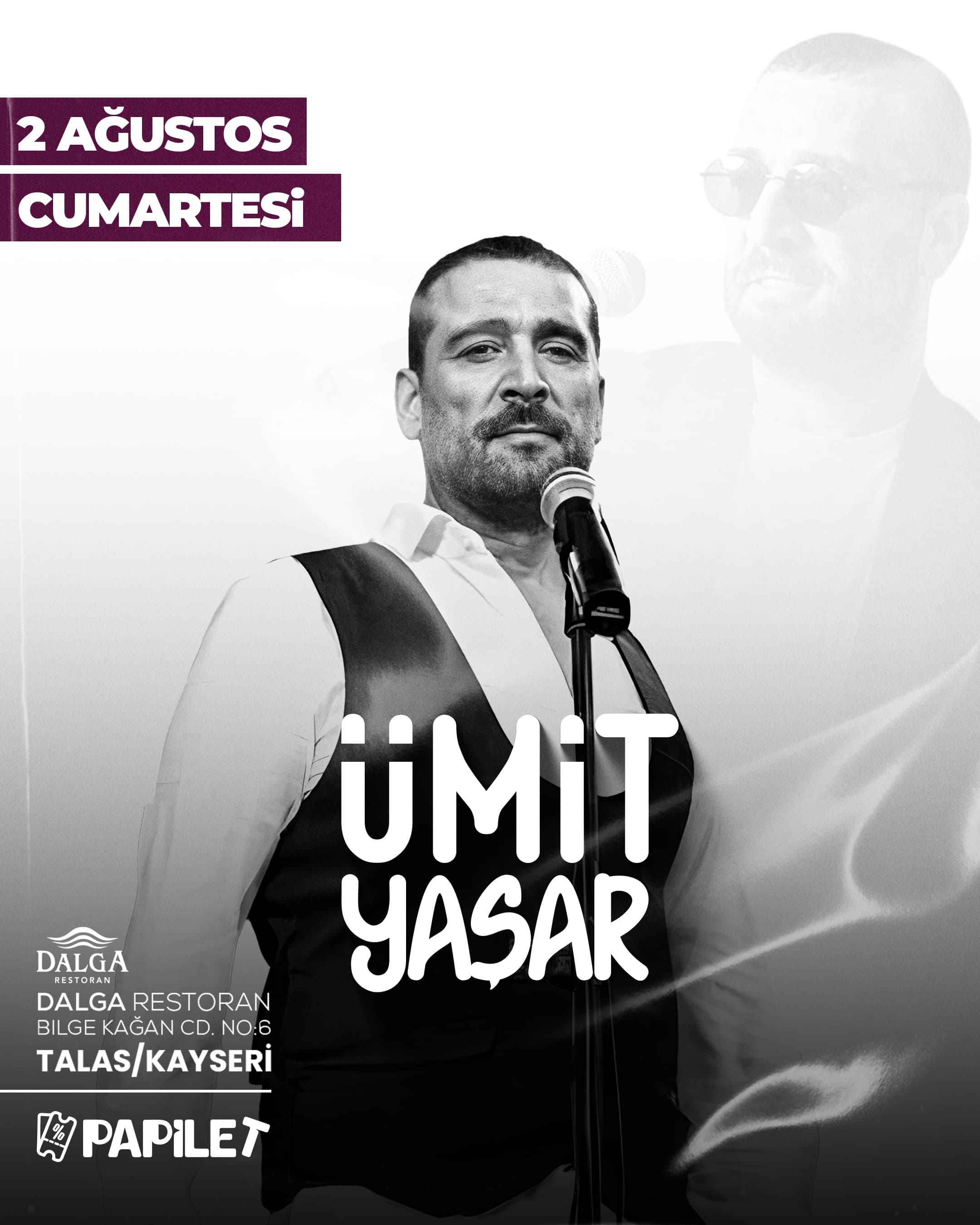 Papilet Etkinlik: Ümit Yaşar Kayseri Konseri - Bilet Satın Al