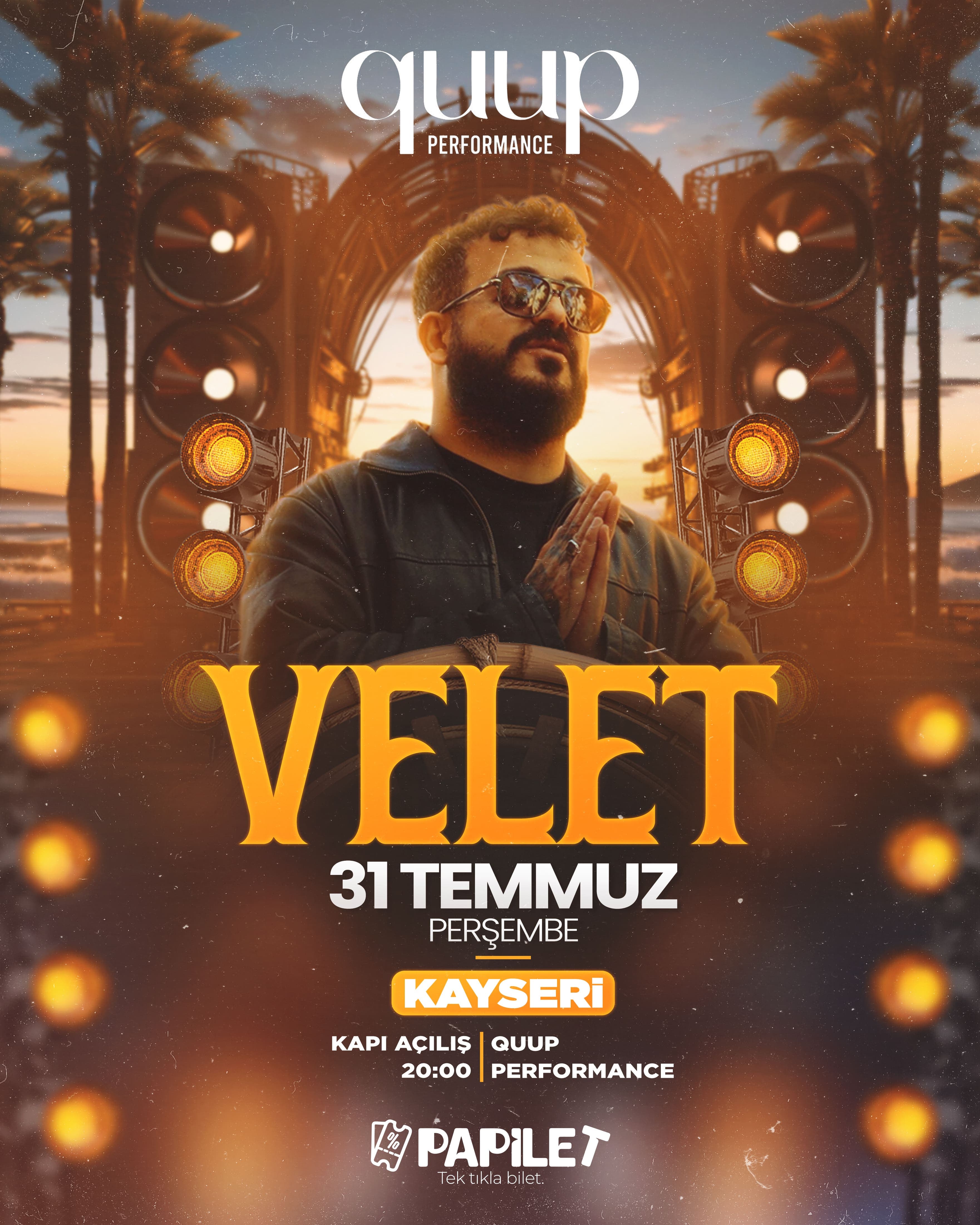 Papilet Etkinlik: Velet Kayseri Konseri - Bilet Satın Al