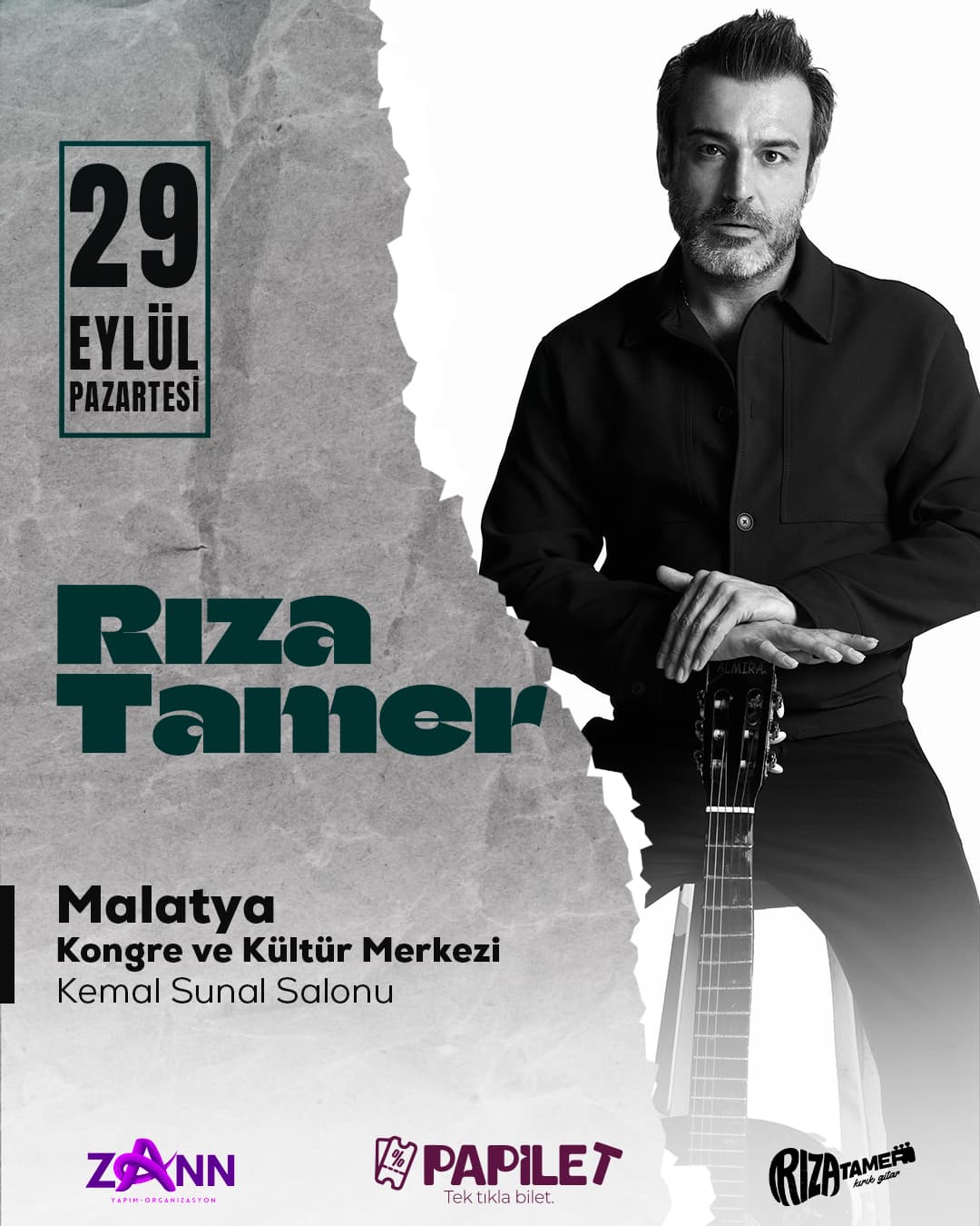 Papilet Etkinlik: Rıza Tamer Malatya Konseri - Bilet Satın Al