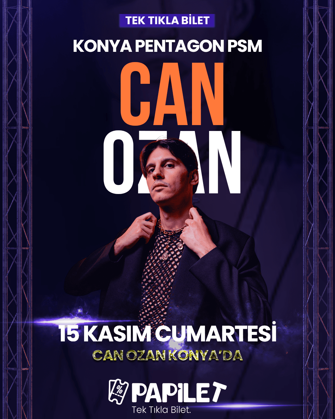 Papilet Etkinlik: Can Ozan Konya Konseri - Bilet Satın Al