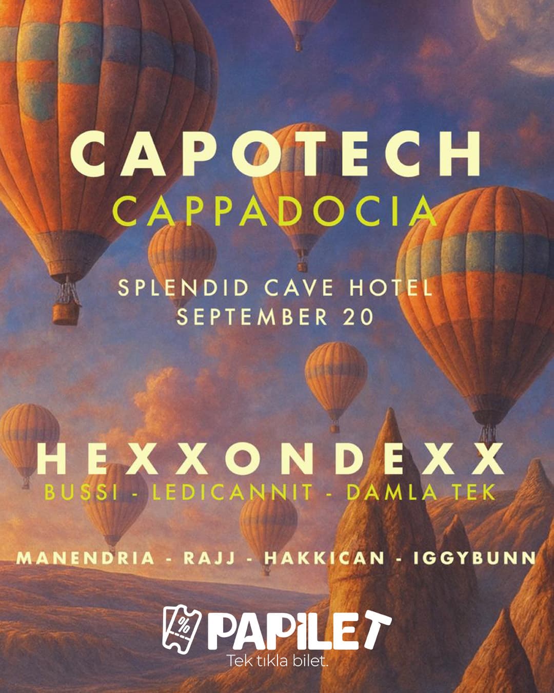 Papilet Etkinlik: Capotech Cappadocia Nevşehir - Bilet Satın Al