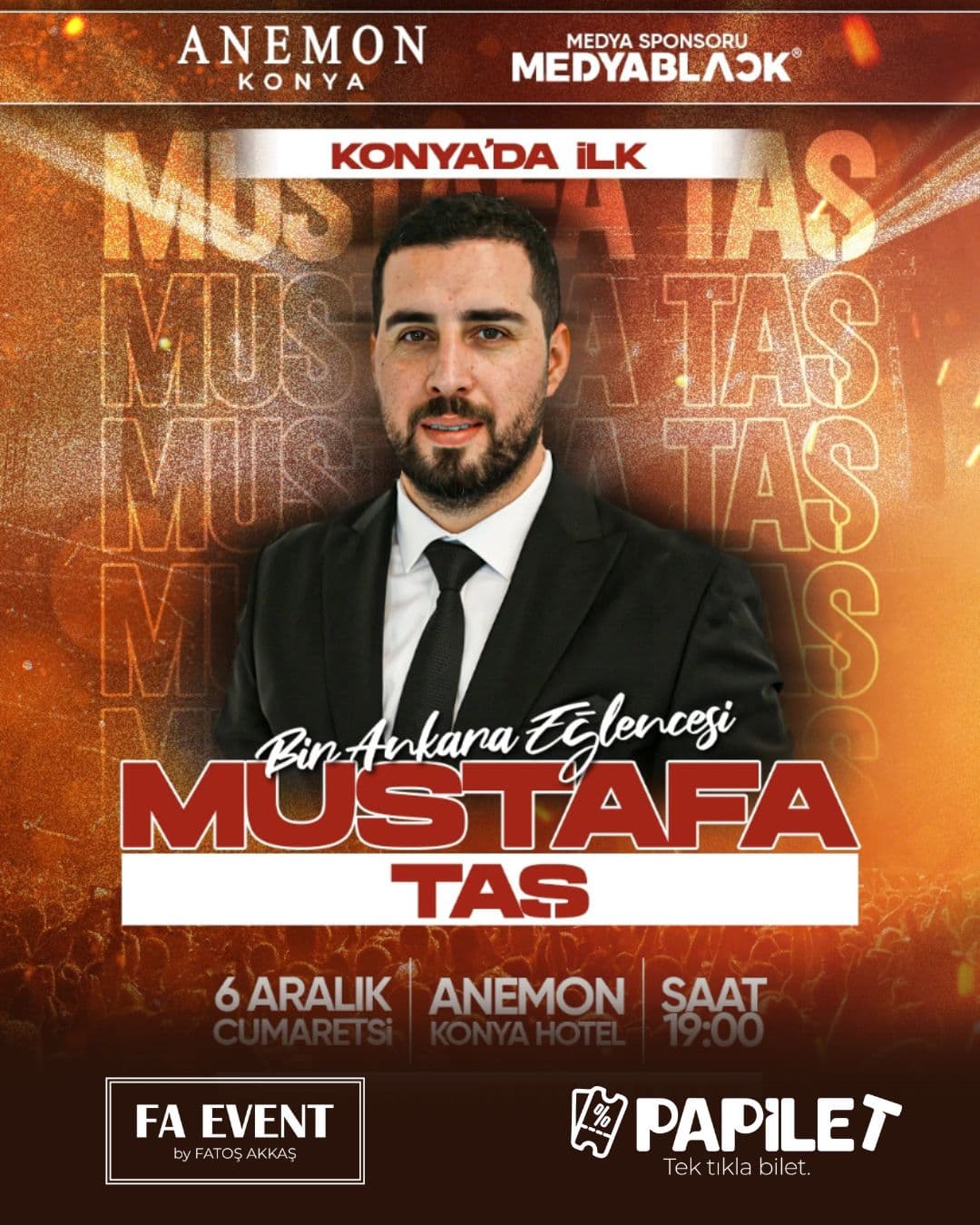 Papilet Etkinlik: Mustafa Taş Konya Konseri - Bilet Satın Al