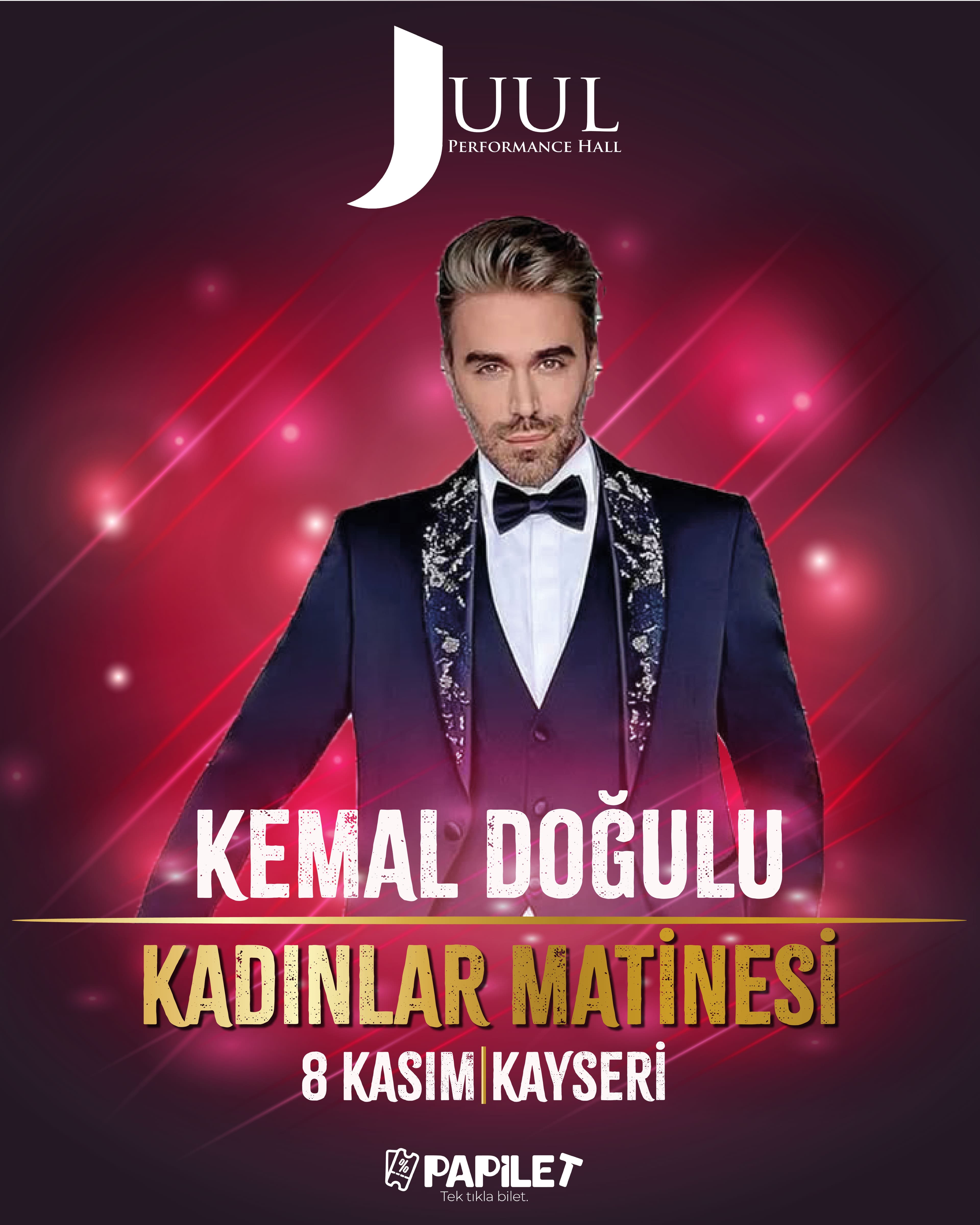 Papilet Etkinlik: Kemal Doğulu İle Kadınlar Matinesi Kayseri - Bilet Satın Al